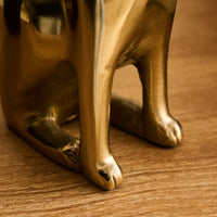 Nakuru 21cm Metal Leopard Ornament - Gold