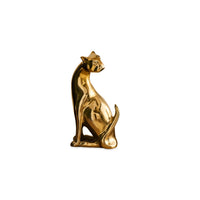 Nakuru 21cm Metal Leopard Ornament - Gold