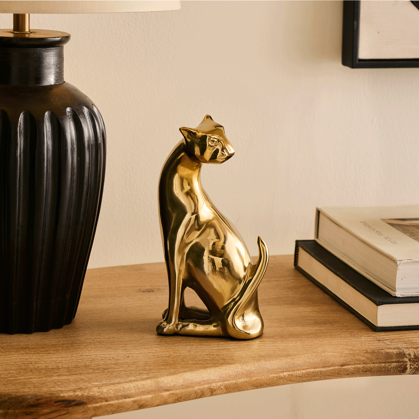 Nakuru 21cm Metal Leopard Ornament - Gold