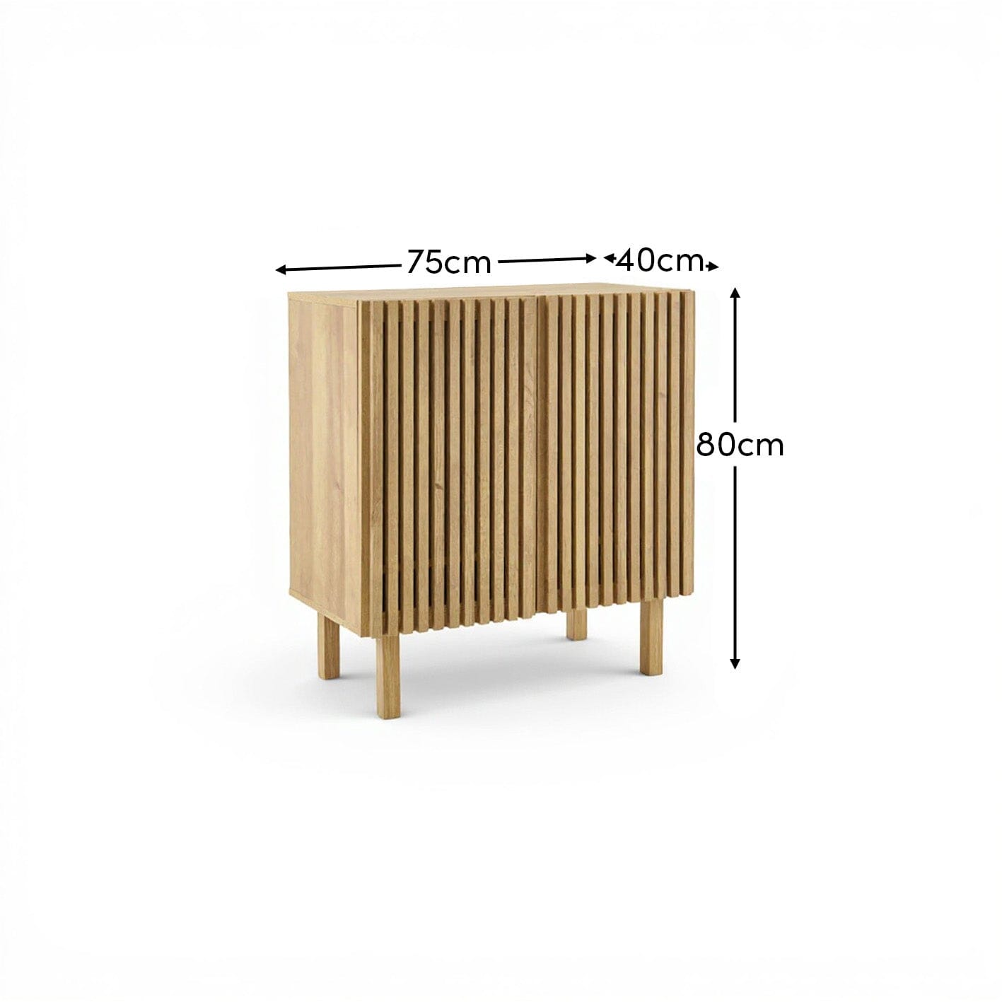 Outlet - Nia 2 Door Small Sideboard - Seasoned Oak