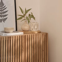 Outlet - Nia 2 Door Small Sideboard - Seasoned Oak