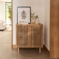 Outlet - Nia 2 Door Small Sideboard - Seasoned Oak
