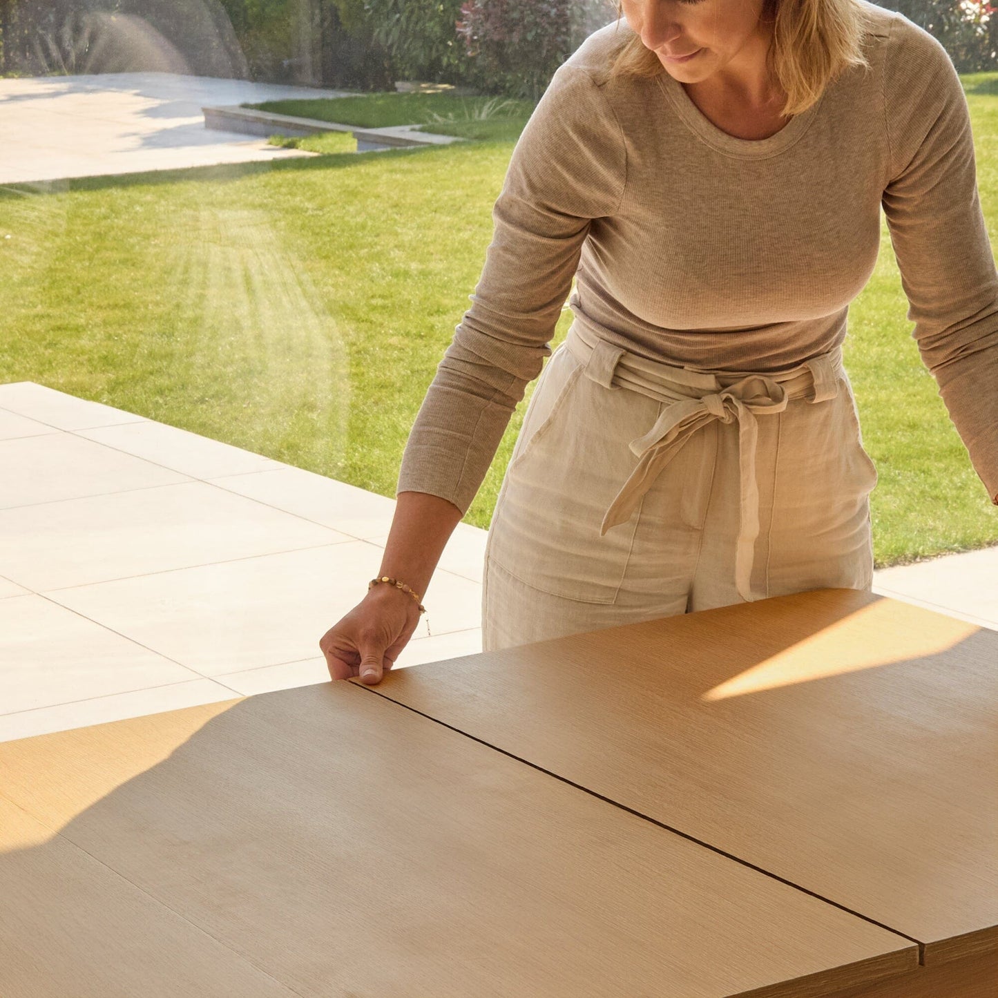 Outlet - Paul Pale Oak Extending Dining Table