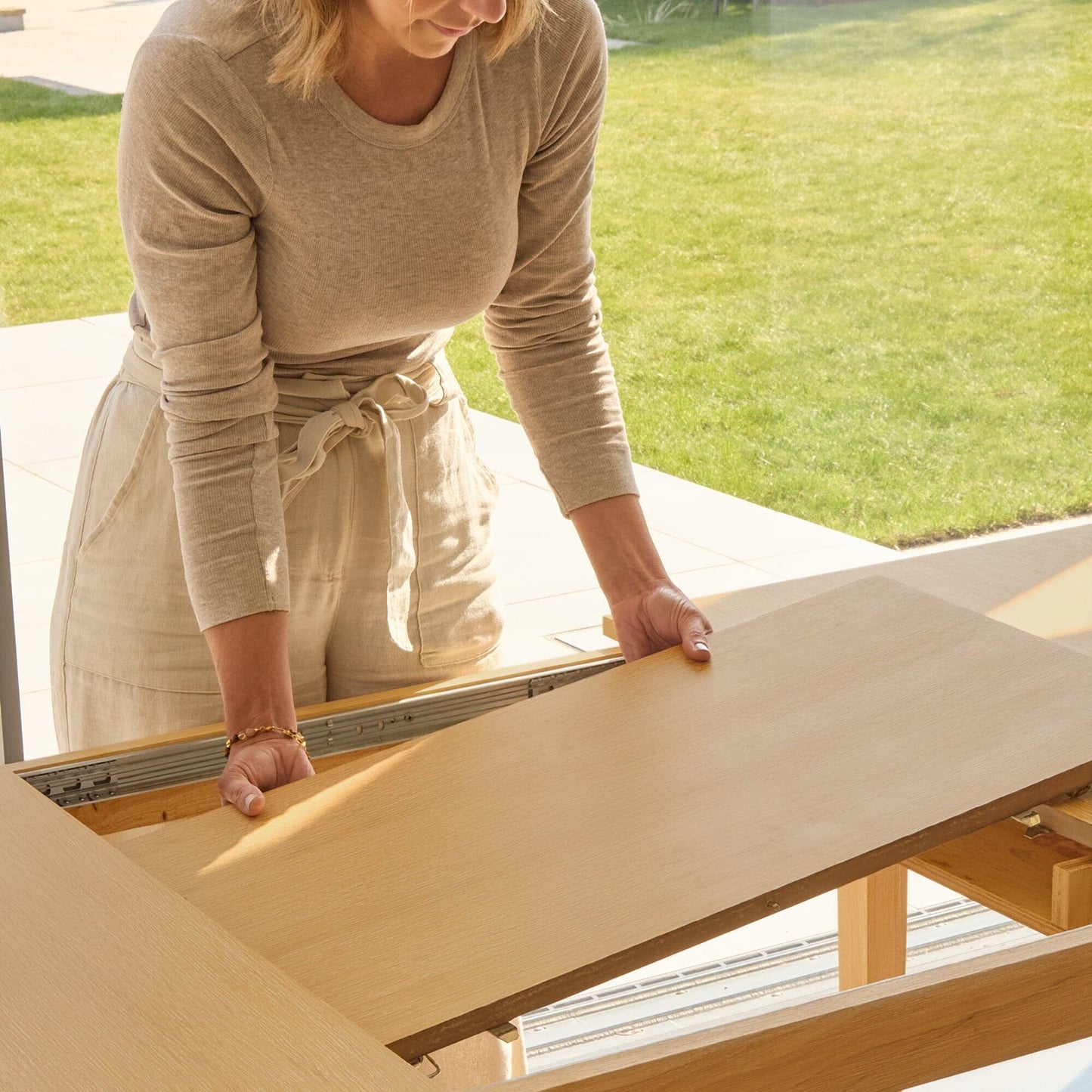 Paul Pale Oak Extending Dining Table