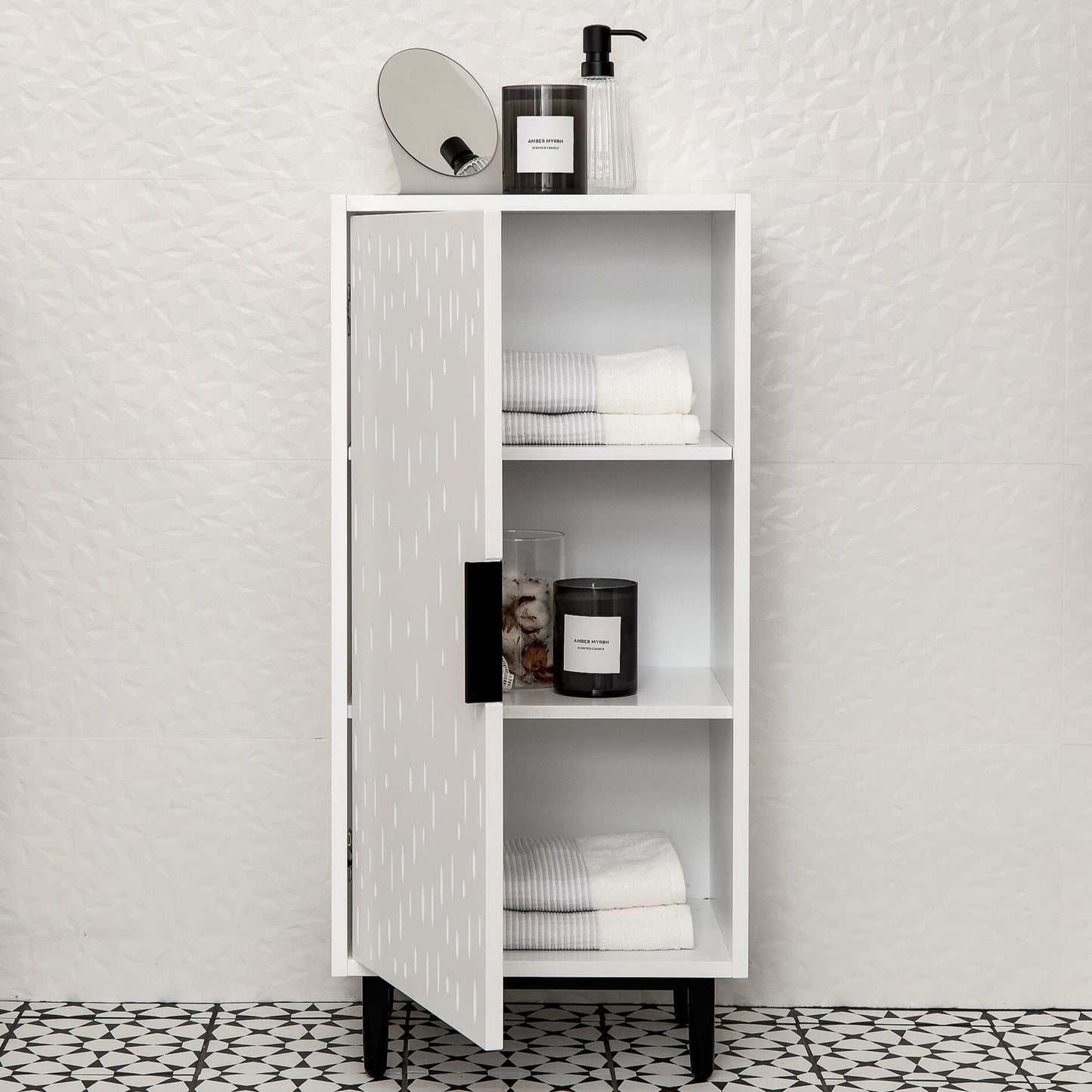 Outlet - Reva 1 Door Storage Cabinet - Snow White