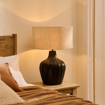 compare product Outlet - Radford Black Bronze Metal Table Lamp Base - 31cm