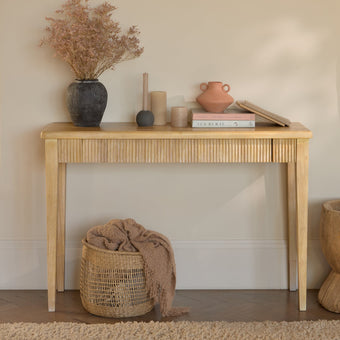 compare product Outlet - Raleigh Whitewash Console Table