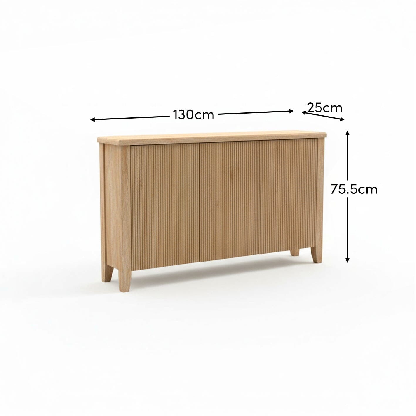 Raleigh 3 Door Large Sideboard - Whitewash
