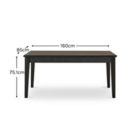 Outlet - Raleigh Black Rectangular Dining Table