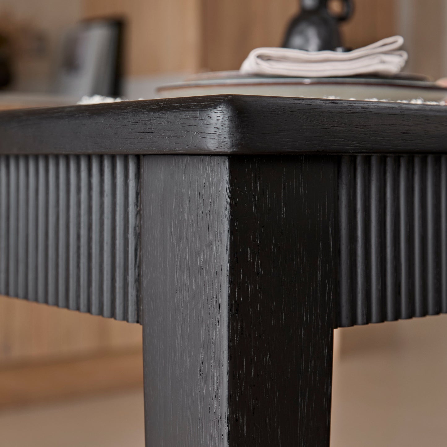 Outlet - Raleigh Black Rectangular Dining Table