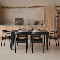Outlet - Raleigh Black Rectangular Dining Table