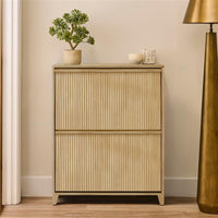 Raleigh Shoe Cabinet - 2 Door - Whitewash