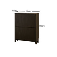 Raleigh 2 Door Shoe Cabinet - Black