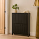 Raleigh 2 Door Shoe Cabinet - Black