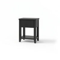 Outlet - Raleigh Black 1 Drawer Bedside Table
