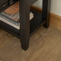Outlet - Raleigh Black 1 Drawer Bedside Table