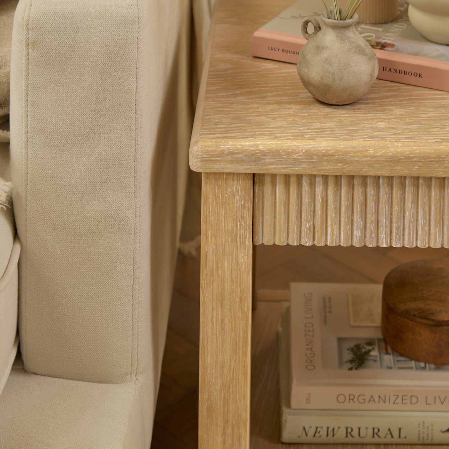 Outlet - Raleigh 45cm Side Table - Whitewash