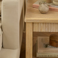 Outlet - Raleigh 45cm Side Table - Whitewash