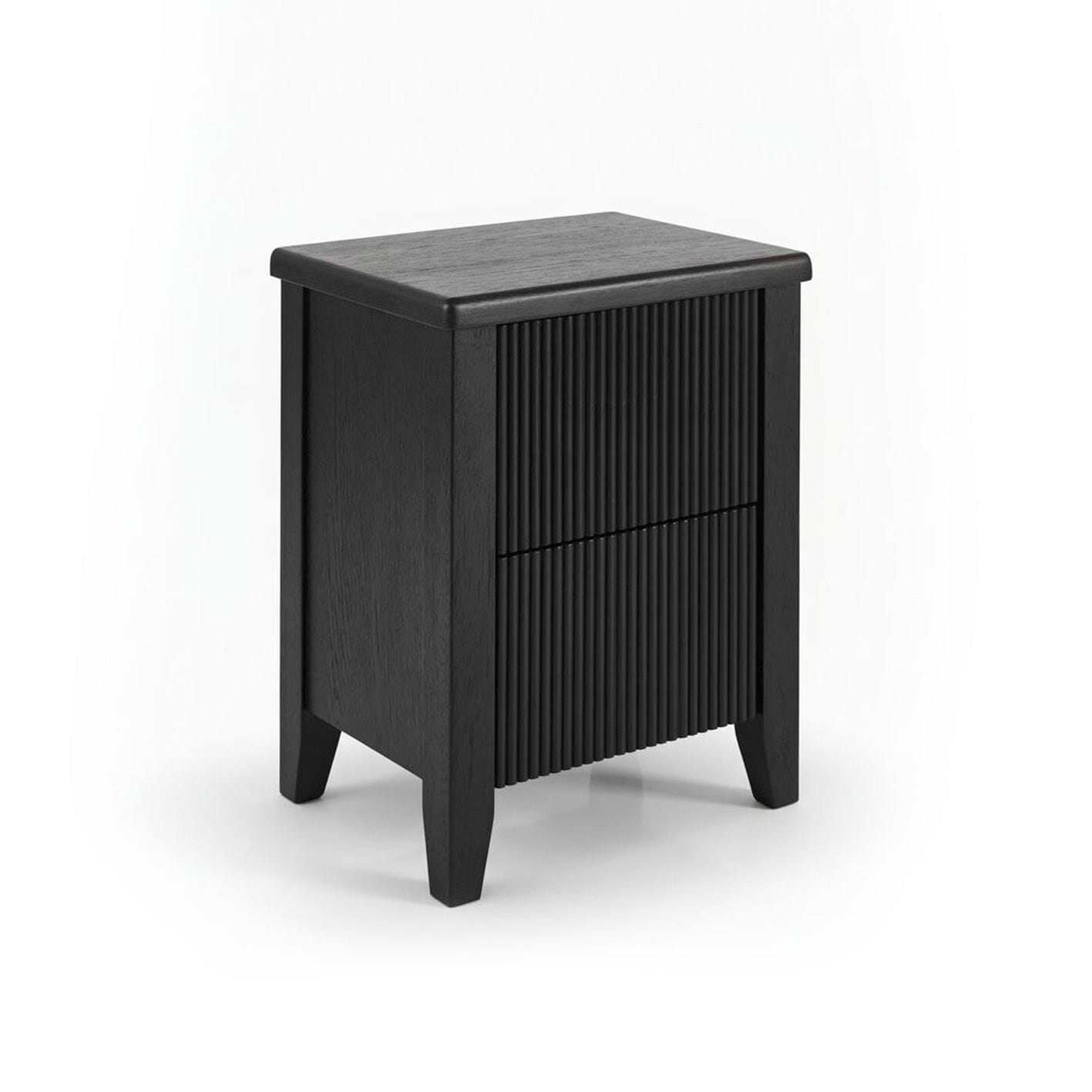 Outlet - Raleigh Black 2 Drawer Bedside Table