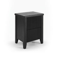 Outlet - Raleigh Black 2 Drawer Bedside Table