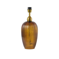 Outlet - Ramsdell Dark Amber Glass Table Lamp Base - 31cm