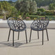 Raquel Black Plastic Garden Chairs - Set of 2