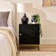 Outlet - Rayna Black 1 Door Right Bedside Table