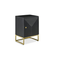Outlet - Rayna Black 1 Door Right Bedside Table