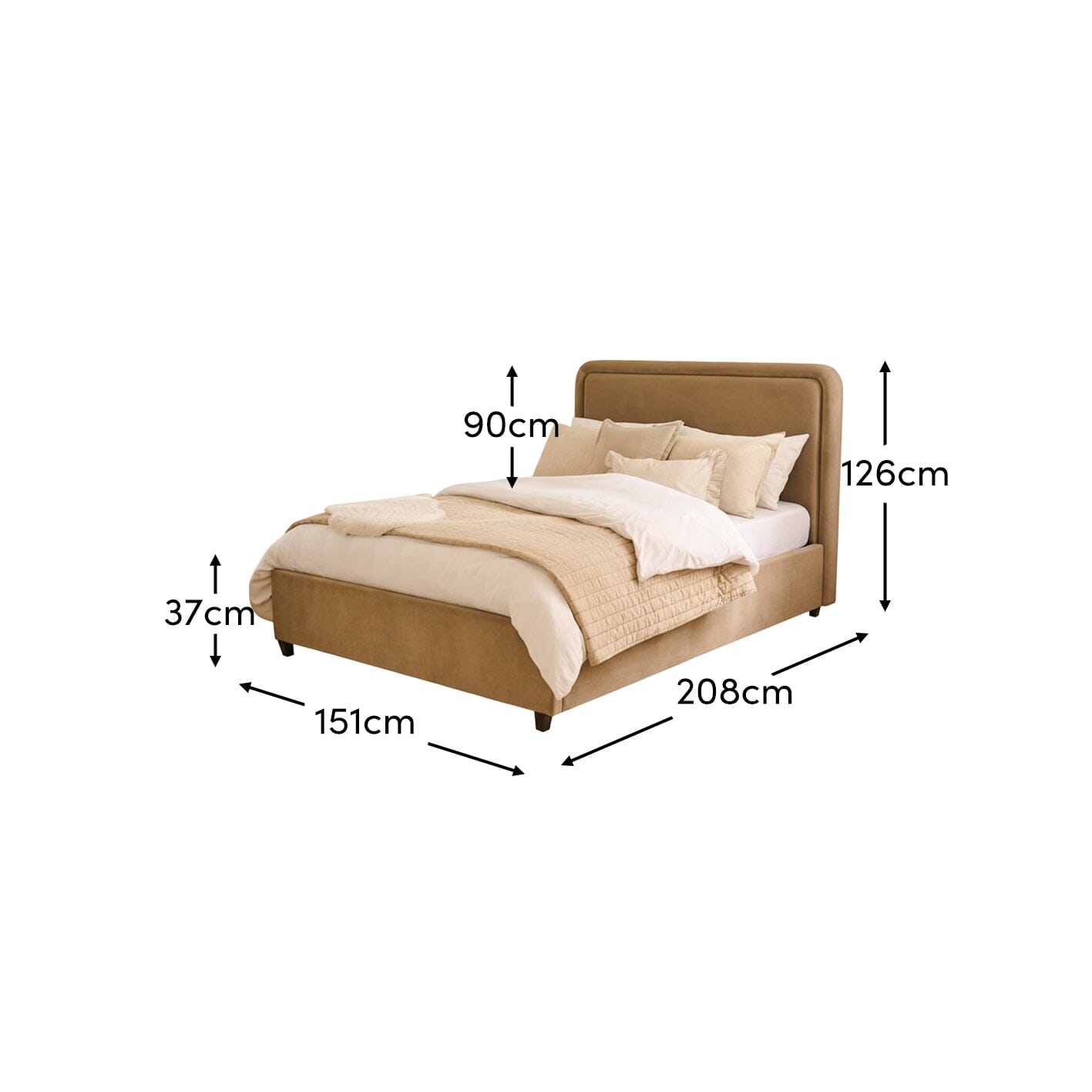 Robyn Double Ottoman Bed - Driftwood