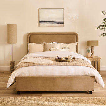 compare product Robyn Double Ottoman Bed - Driftwood