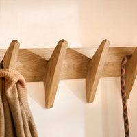 Roe Small Pale Oak Coat Rack