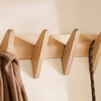 Roe Small Whitewash Oak Coat Rack
