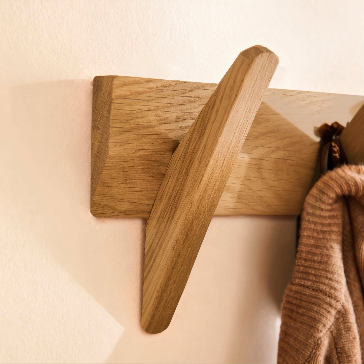Roe Small Pale Oak Coat Rack
