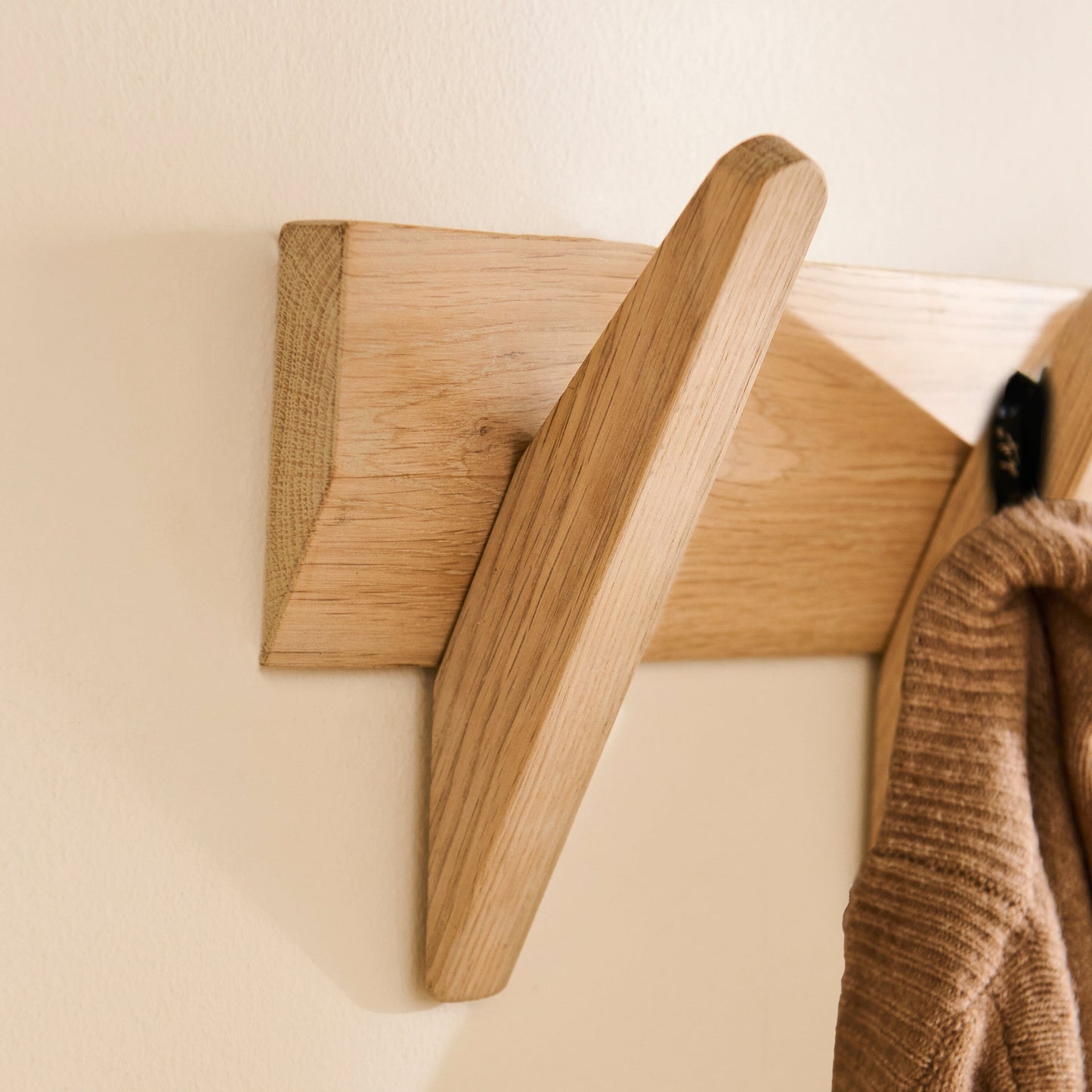 Outlet - Roe Small Whitewash Oak Coat Rack