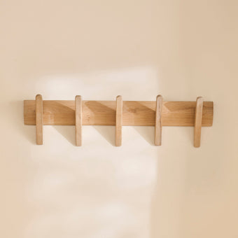 compare product Outlet - Roe Small Whitewash Oak Coat Rack