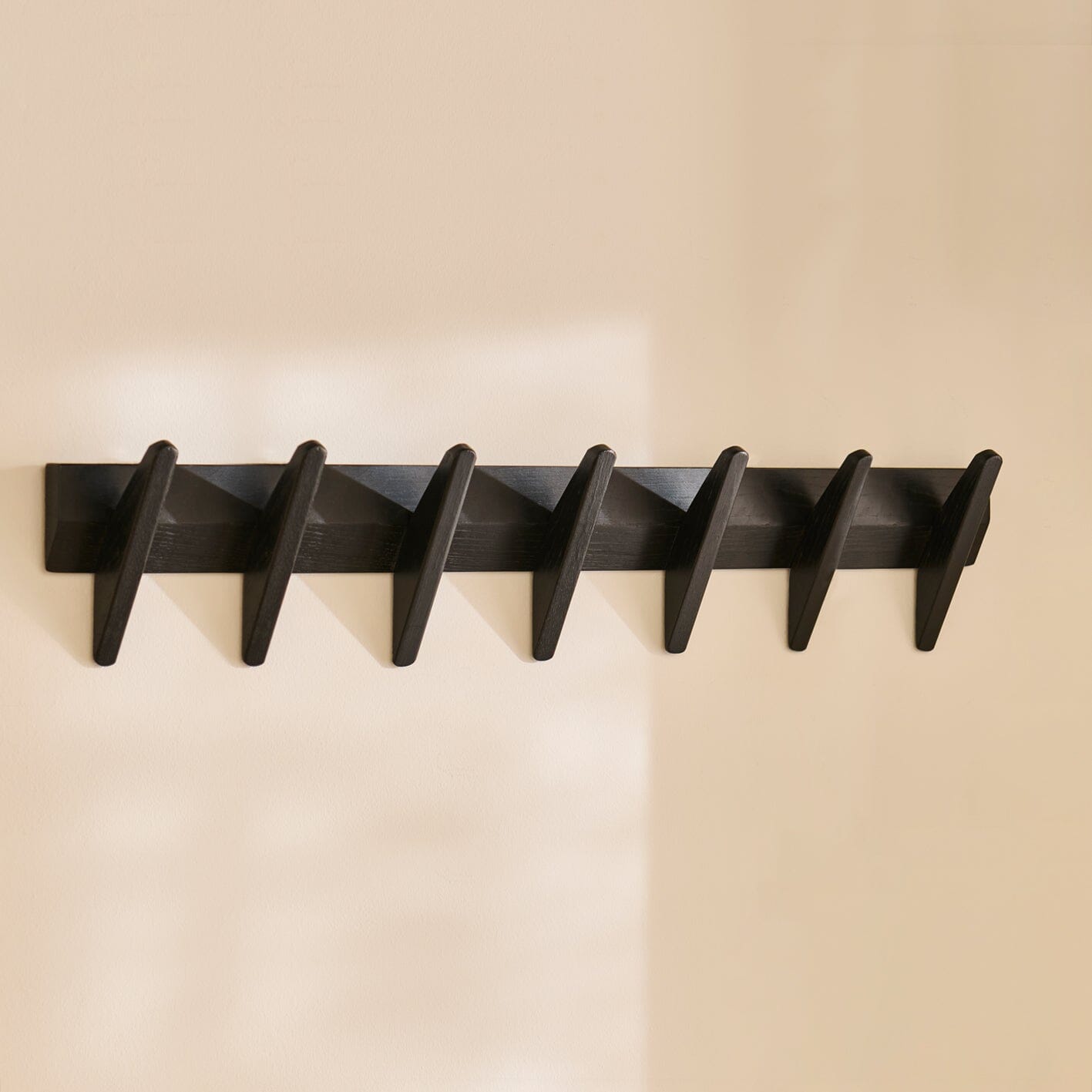 Roe Large Black Oak Coat Rack