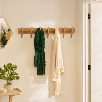 compare product Outlet - Roe Large Pale Oak Coat Rack