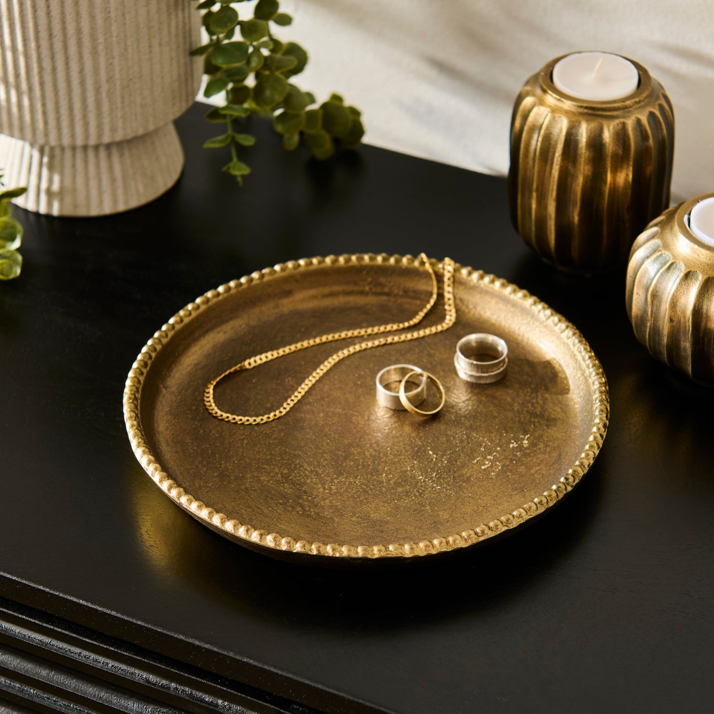 Outlet - Rushmoor 20cm Metal Tray - Gold