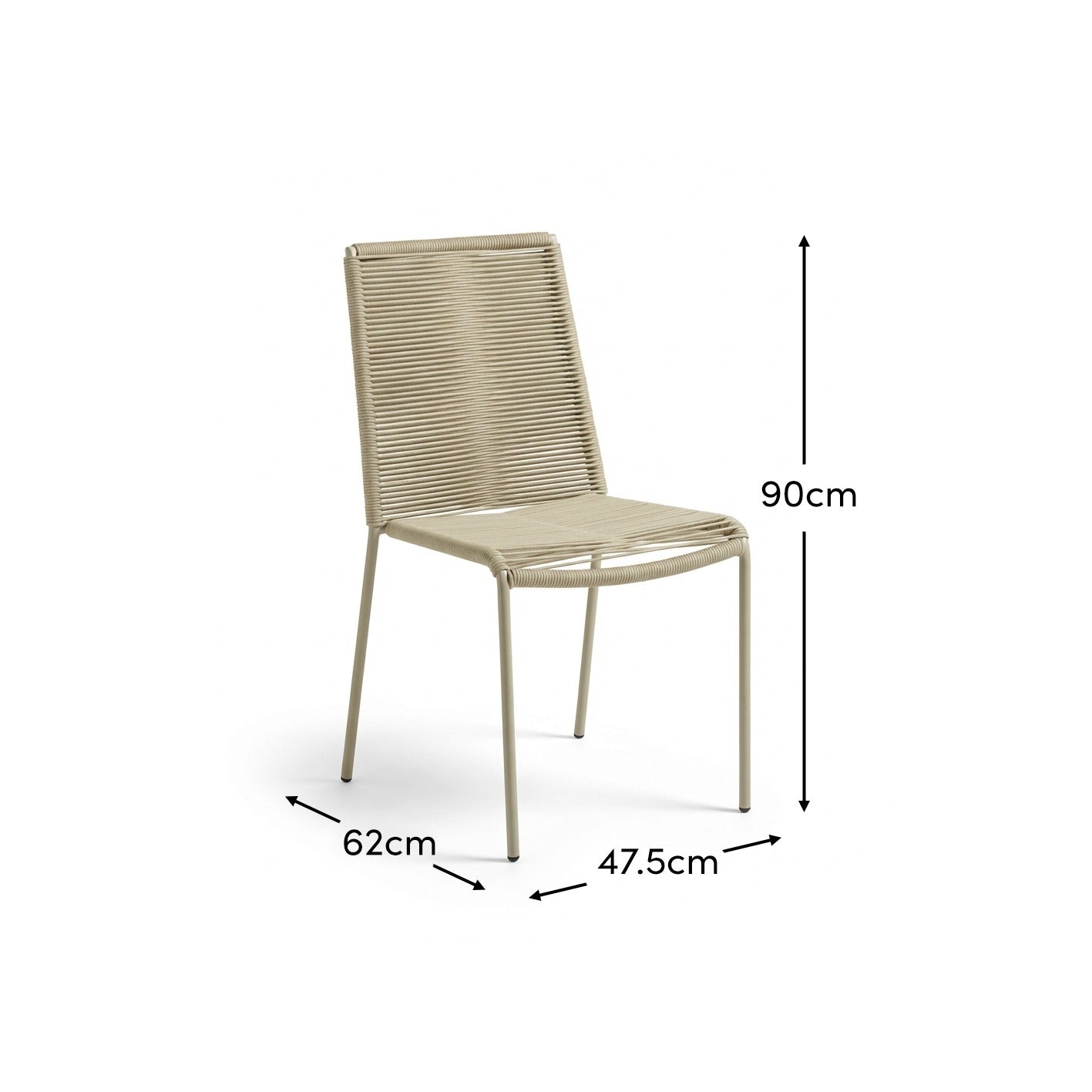 Ryder Clay Rope Garden Chairs - Set of 2