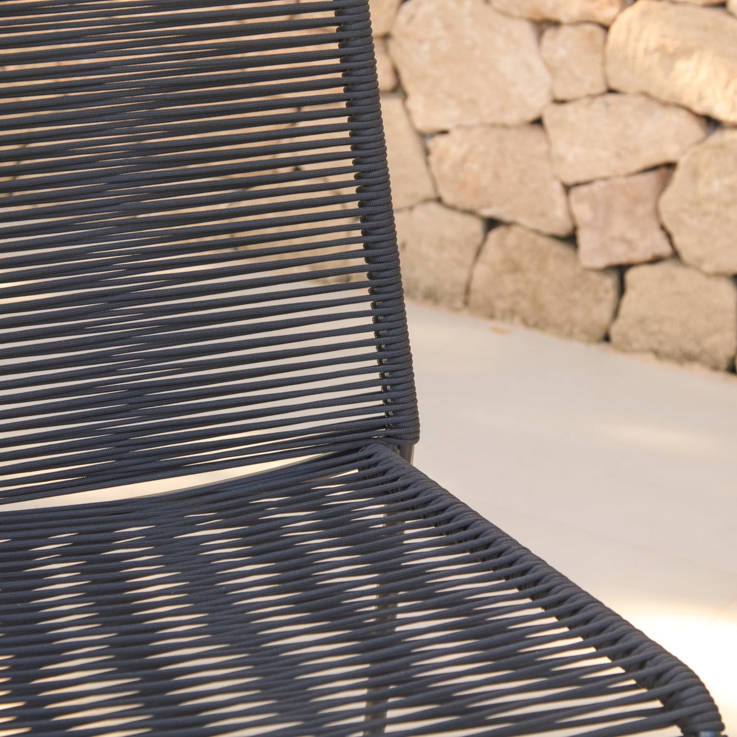 Ryder Black Rope Garden Chairs - Set of 2