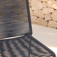 Ryder Black Rope Garden Chairs - Set of 2