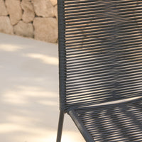 Ryder Black Rope Garden Chairs - Set of 2
