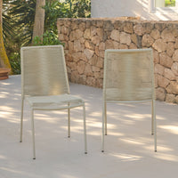 Ryder Clay Rope Garden Chairs - Set of 2
