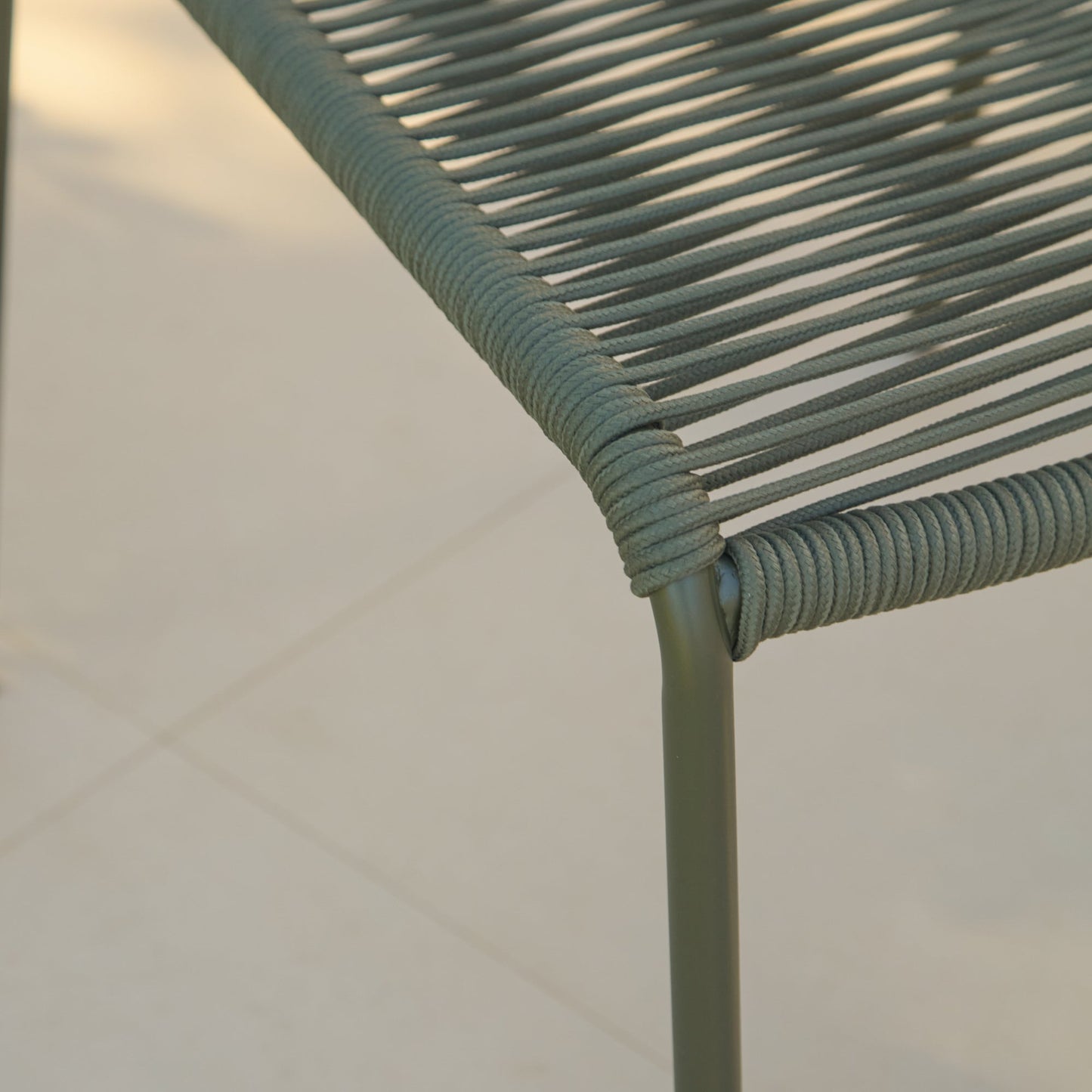 Ryder Khaki Green Rope Garden Chairs - Set of 2