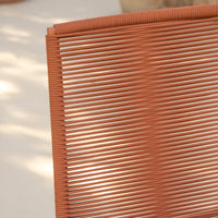 Ryder Burnt Orange Rope Garden Chairs - Set of 2
