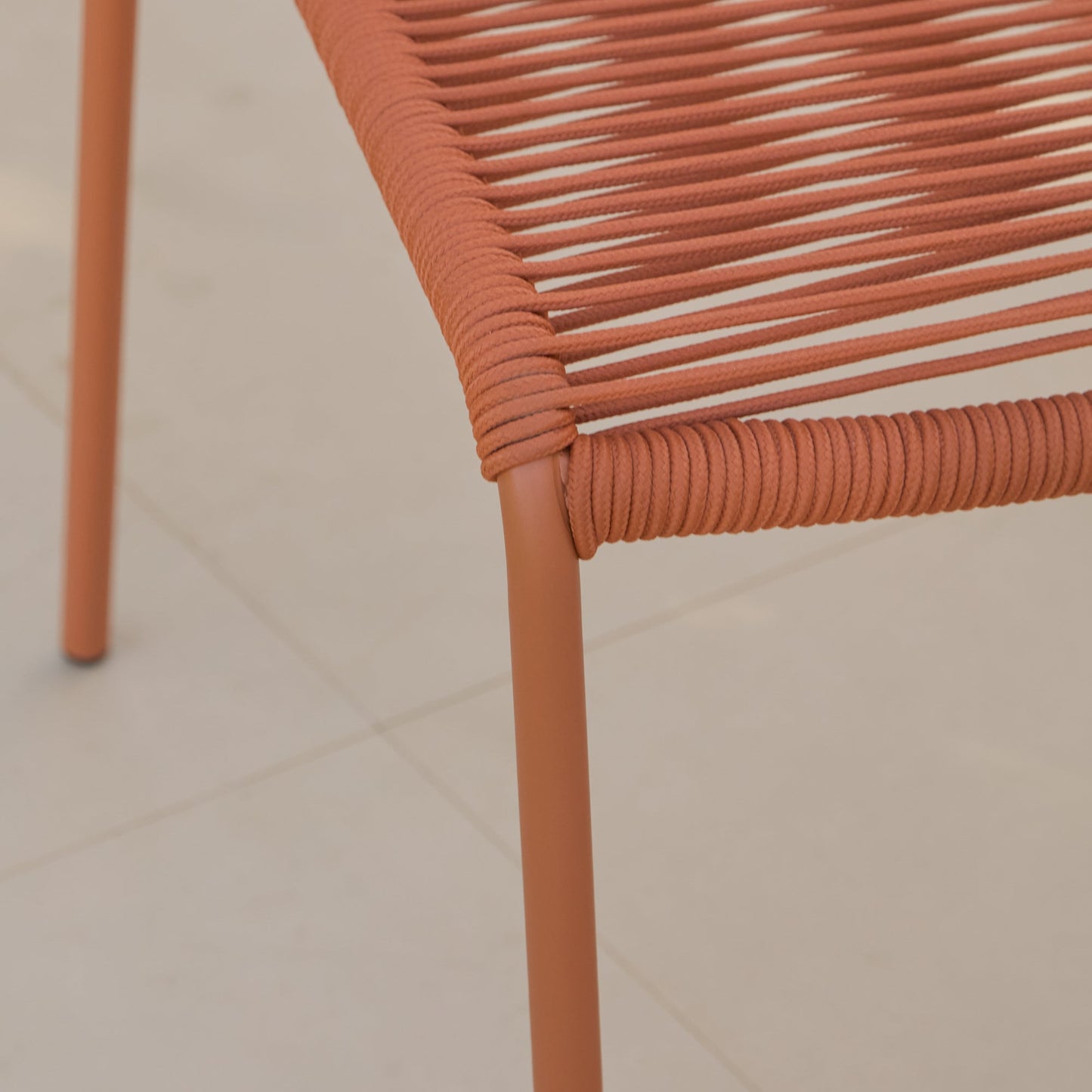 Ryder Burnt Orange Rope Garden Chairs - Set of 2