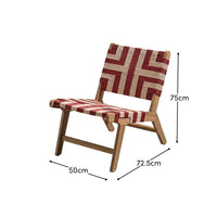 Saffron White Acacia Occasional Chair - Beige/Paprika Rope