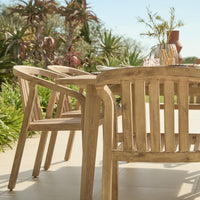 Saffron 6 Seater Extending Wooden Garden Dining Set with Shiro Chairs