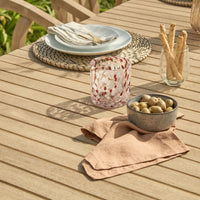 Saffron 6 Seater Extending Wooden Garden Dining Set with Shiro Chairs