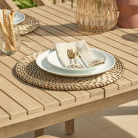 Saffron 6 Seater Extending Wooden Garden Dining Set with Shiro Chairs